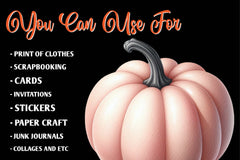 Pink And Black Autumn Clipart Bundle - CraftNest - Digital Crafting and Art