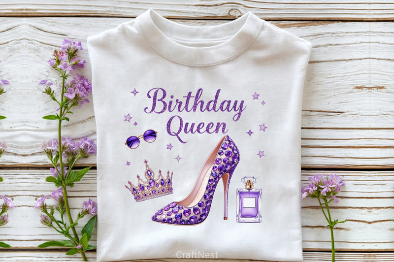 Glitter Birthday Queen Clipart Bundle - CraftNest - Digital Crafting and Art