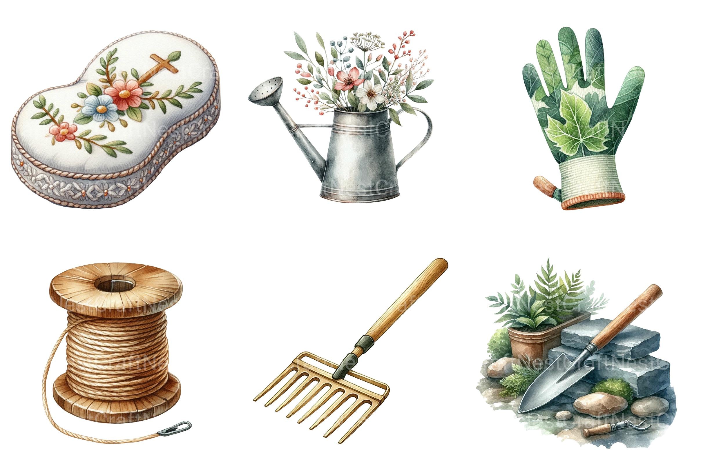 Gardening Tools Clipart - CraftNest - Digital Crafting and Art