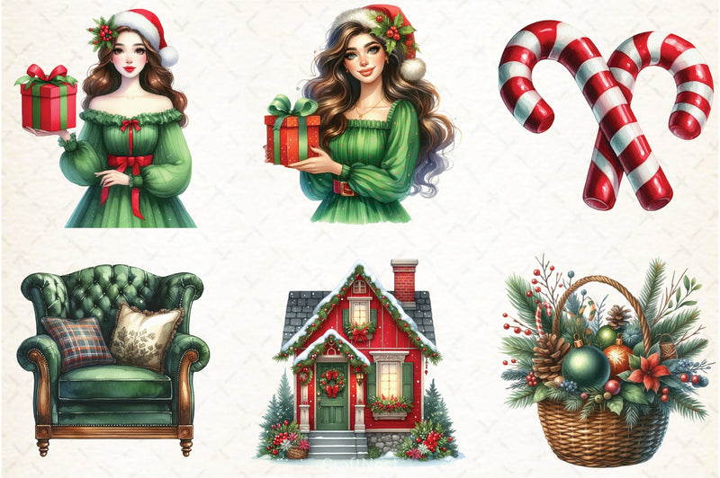 Classic Christmas Clipart Bundle 1 - CraftNest - Digital Crafting and Art