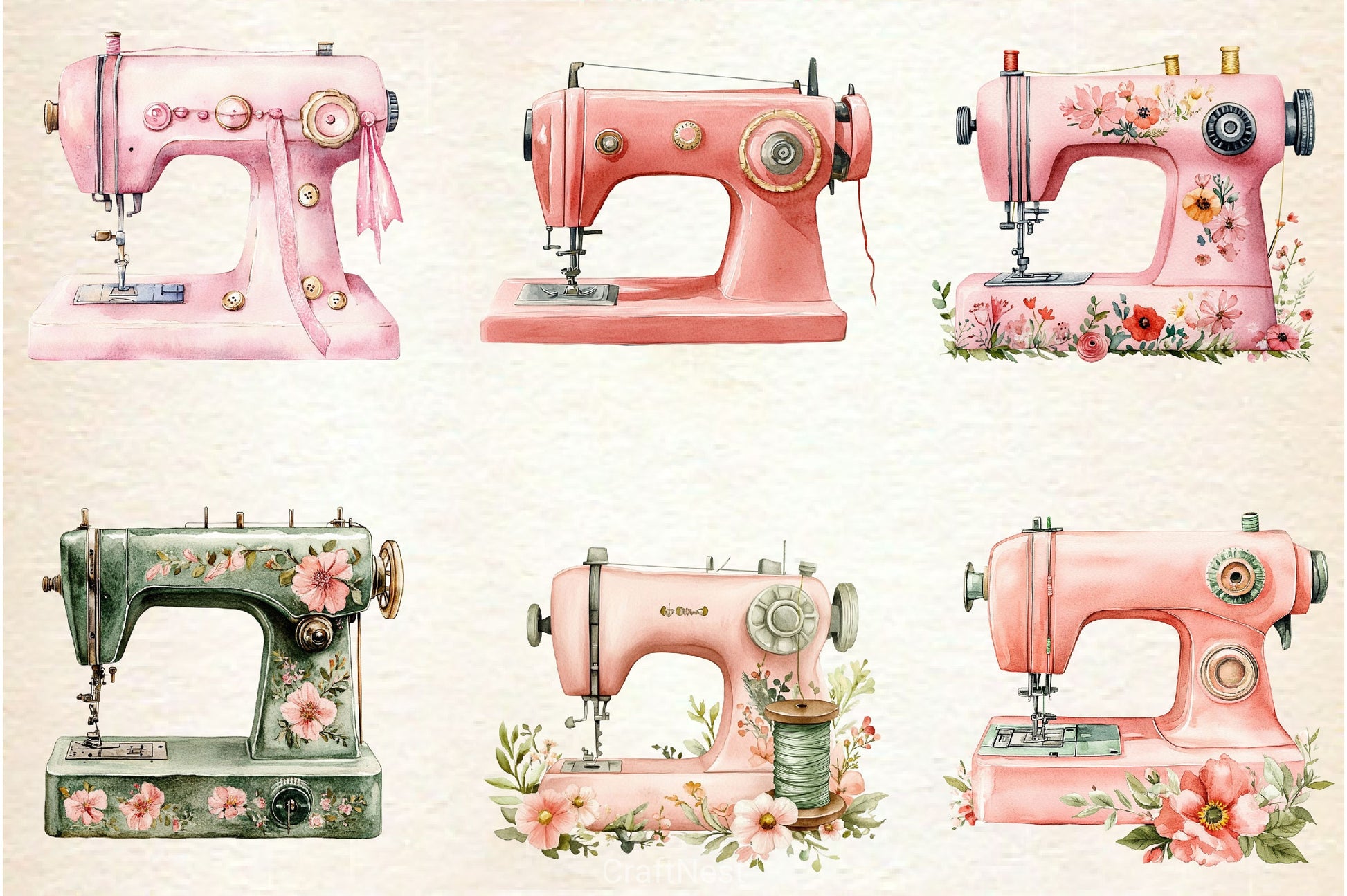 Sewing Machine Clipart Bundle 3 - CraftNest - Digital Crafting and Art