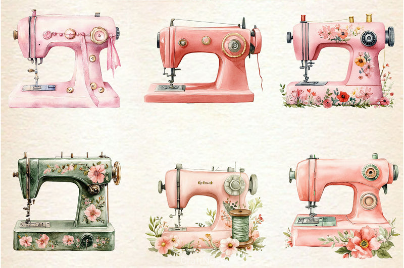 Sewing Machine Clipart Bundle 3 - CraftNest - Digital Crafting and Art