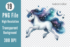 Night Unicorn Clipart Bundle 2 - CraftNest - Digital Crafting and Art