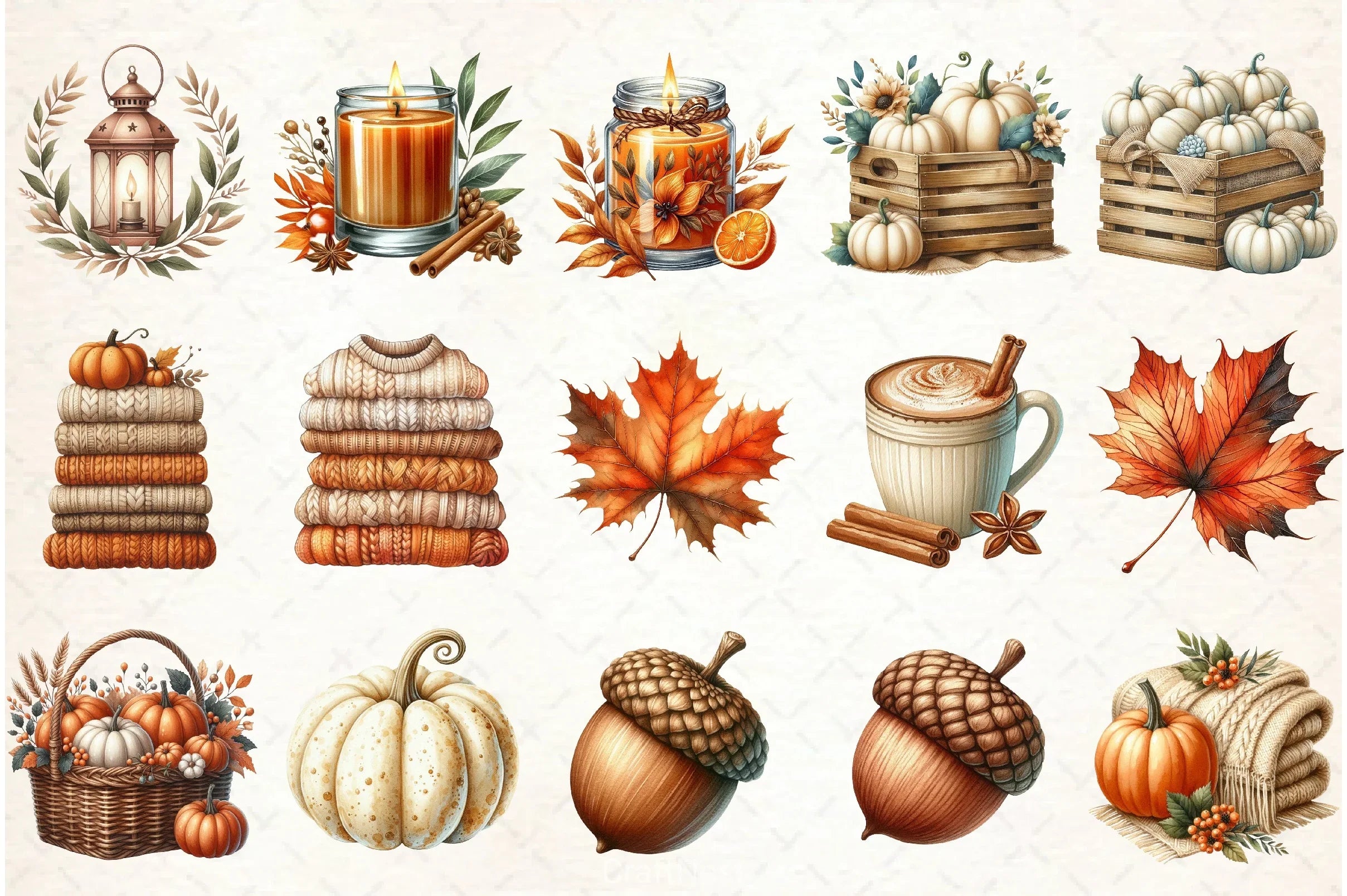 Cozy Autumn Clipart Bundle 8 - CraftNest - Digital Crafting and Art