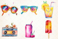 Groovy Summer Clipart Bundle - CraftNest - Digital Crafting and Art