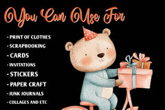 Vintage Circus Party Animal Clipart Bundle - CraftNest - Digital Crafting and Art