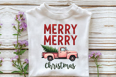 Pink Retro Christmas Truck Clipart Bundle - CraftNest - Digital Crafting and Art