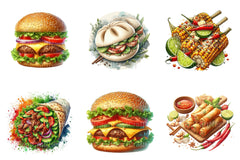 Street Food Clipart Bundle  99 - CraftNest - Digital Crafting and Art