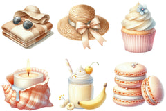 Creamy Summer Clipart - CraftNest - Digital Crafting and Art