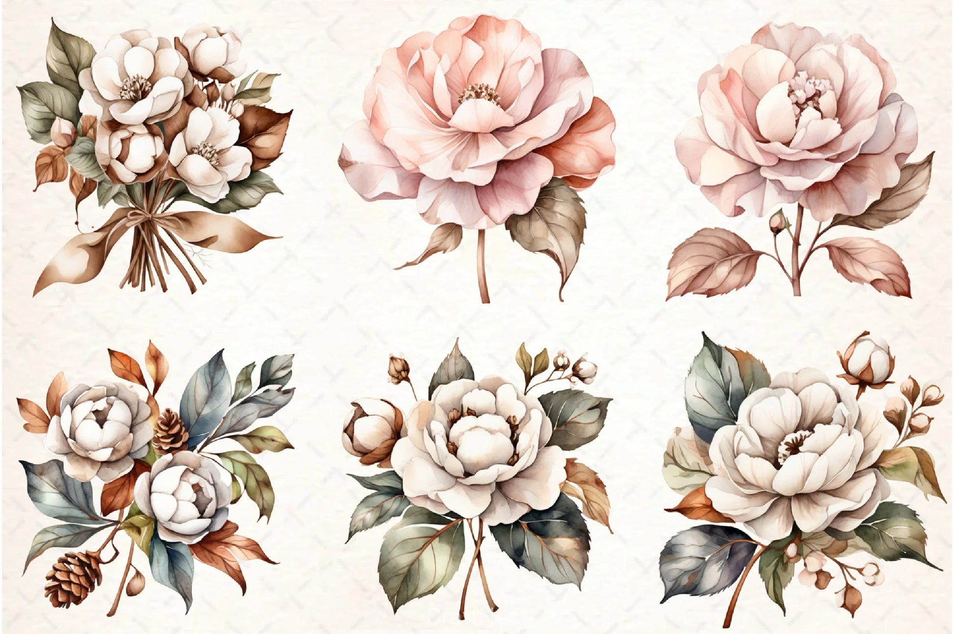 Cotton Flower Clipart Bundle 2 - CraftNest - Digital Crafting and Art