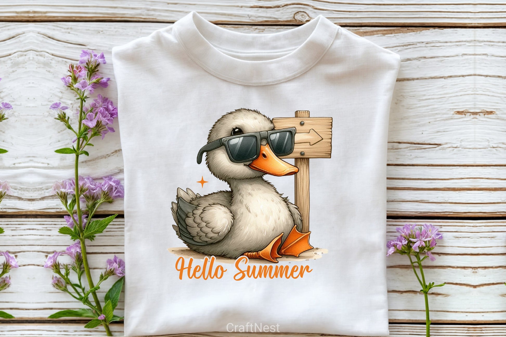 Hello Summer Duck Clipart Bundle - CraftNest - Digital Crafting and Art