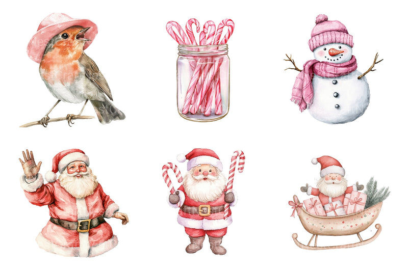 Blush Christmas Clipart Bundle - CraftNest - Digital Crafting and Art
