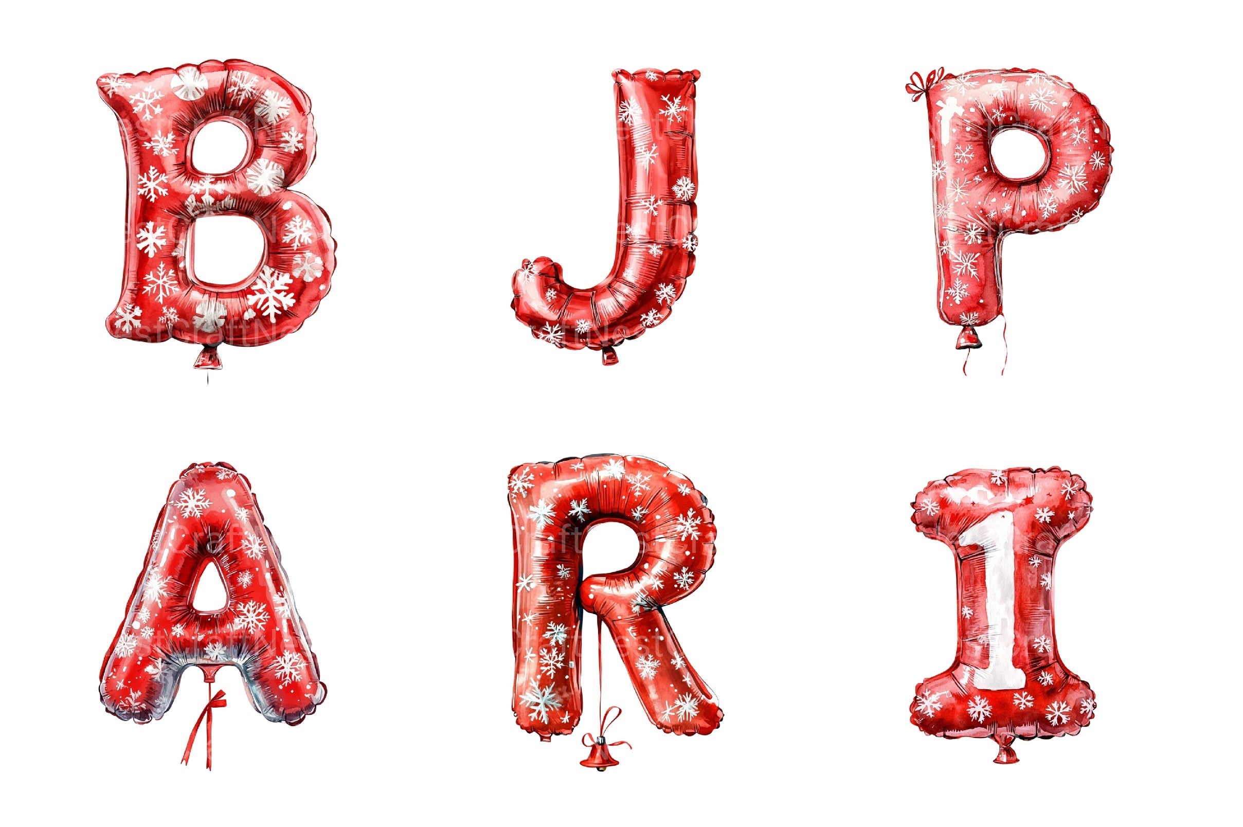 Christmas Alphabet Clipart Bundle 7 - CraftNest - Digital Crafting and Art