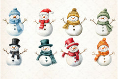 Christmas Snowman Clipart Bundle 14 - CraftNest - Digital Crafting and Art