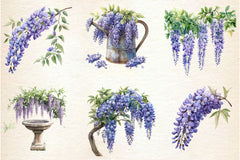 Wisteria Garden Clipart Bundle - CraftNest - Digital Crafting and Art