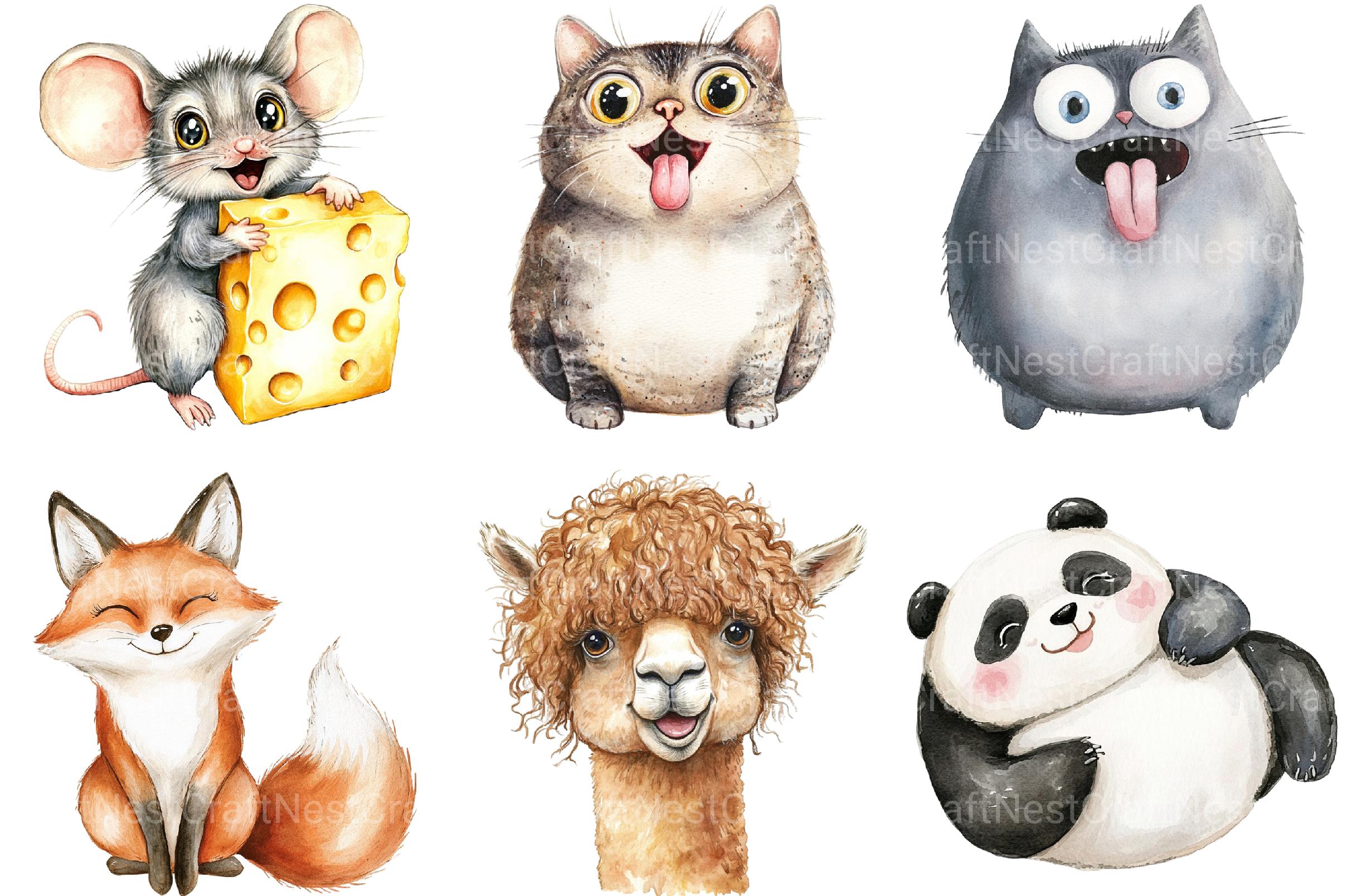 Adorable Crazy Animal Clipart - CraftNest - Digital Crafting and Art