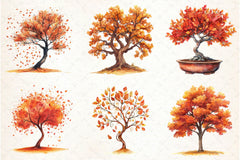Autumn Trees Clipart Bundle 6 - CraftNest - Digital Crafting and Art