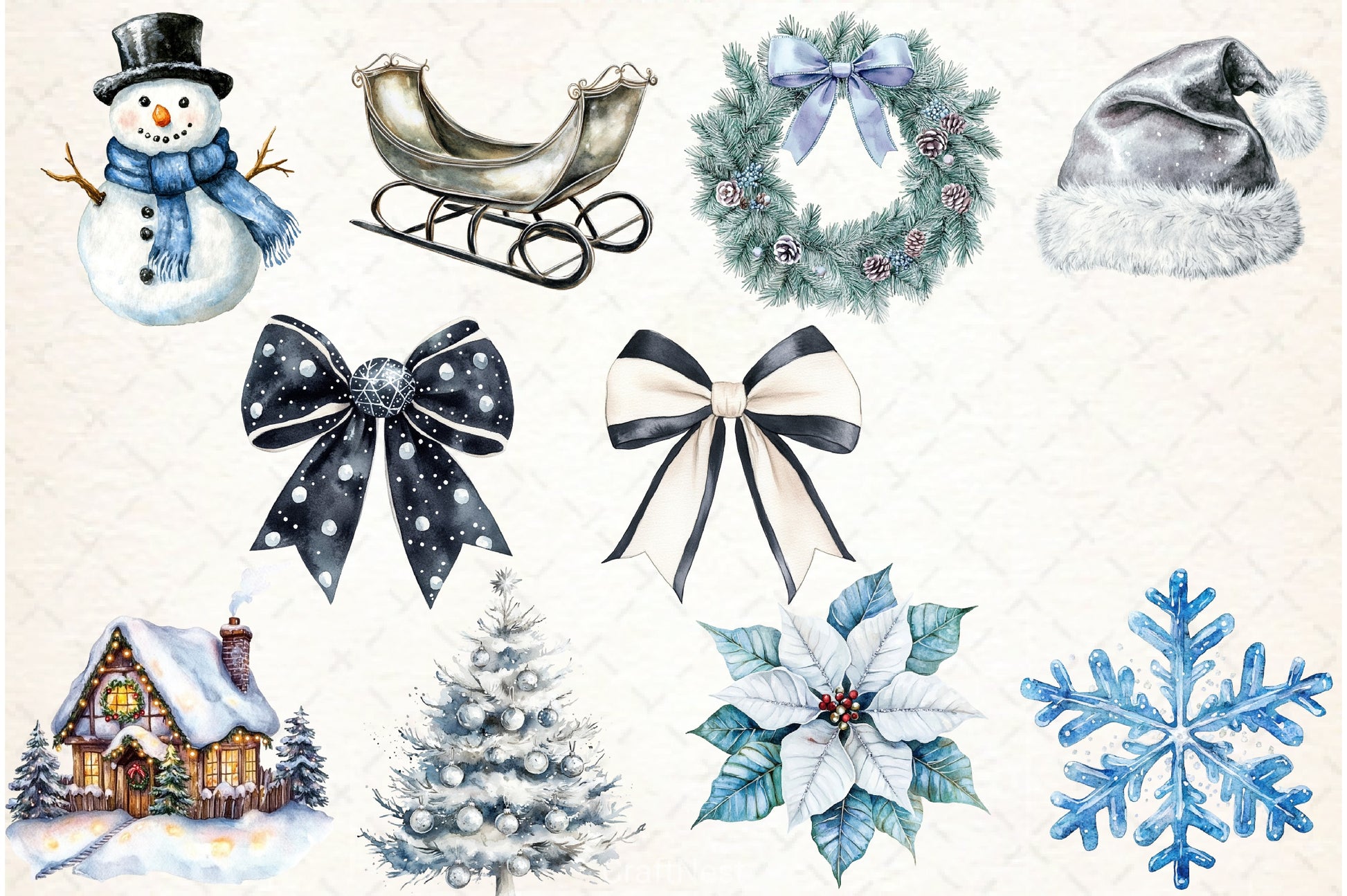 Moody Christmas Clipart Bundle 1 - CraftNest - Digital Crafting and Art