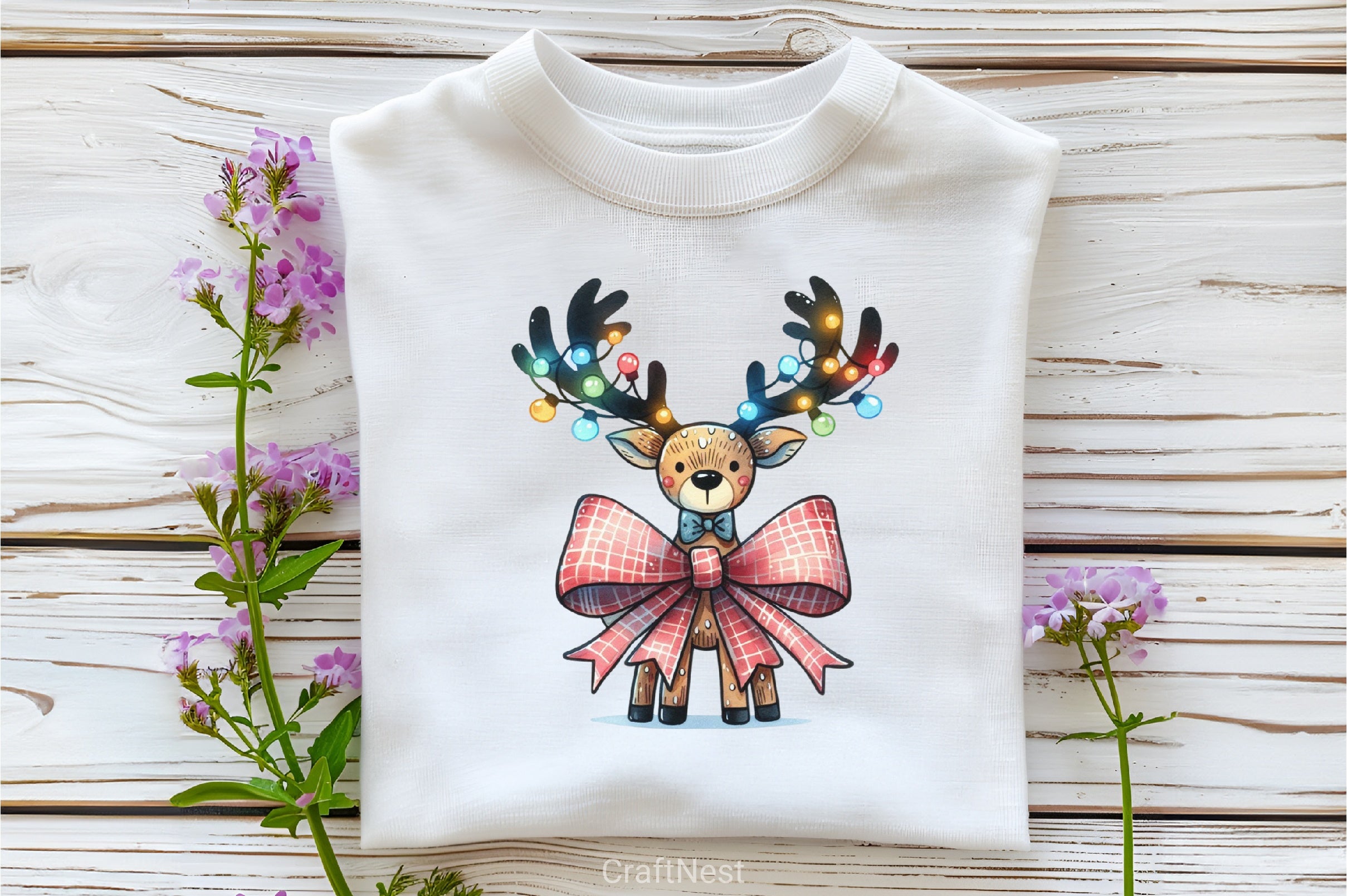 Christmas Reindeer Bow Clipart Bundle 2 - CraftNest - Digital Crafting and Art