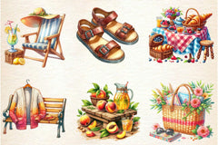 Cozy Summer Clipart Bundle 6 - CraftNest - Digital Crafting and Art