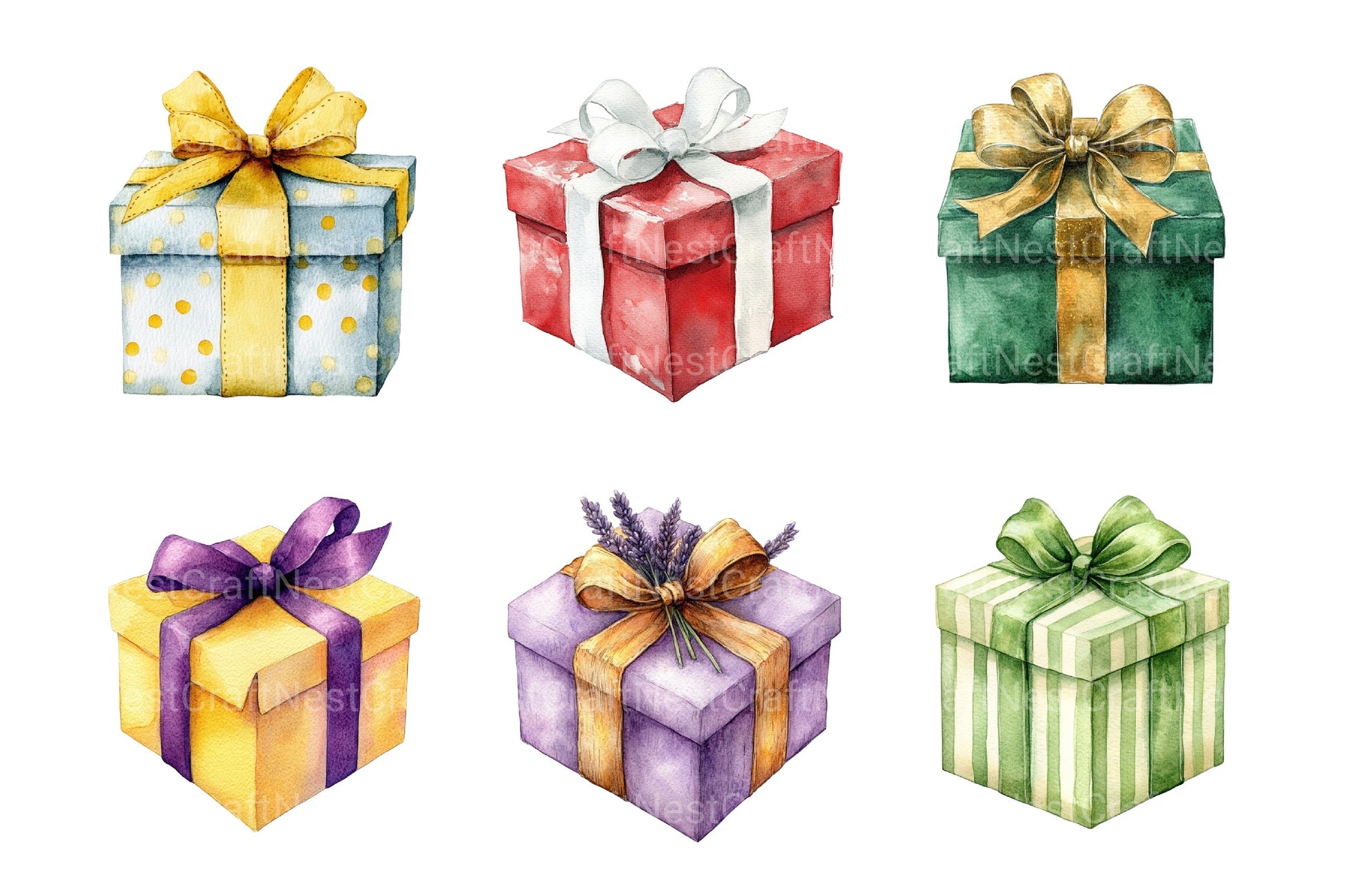 Christmas Presents Clip Art Bundle - CraftNest - Digital Crafting and Art