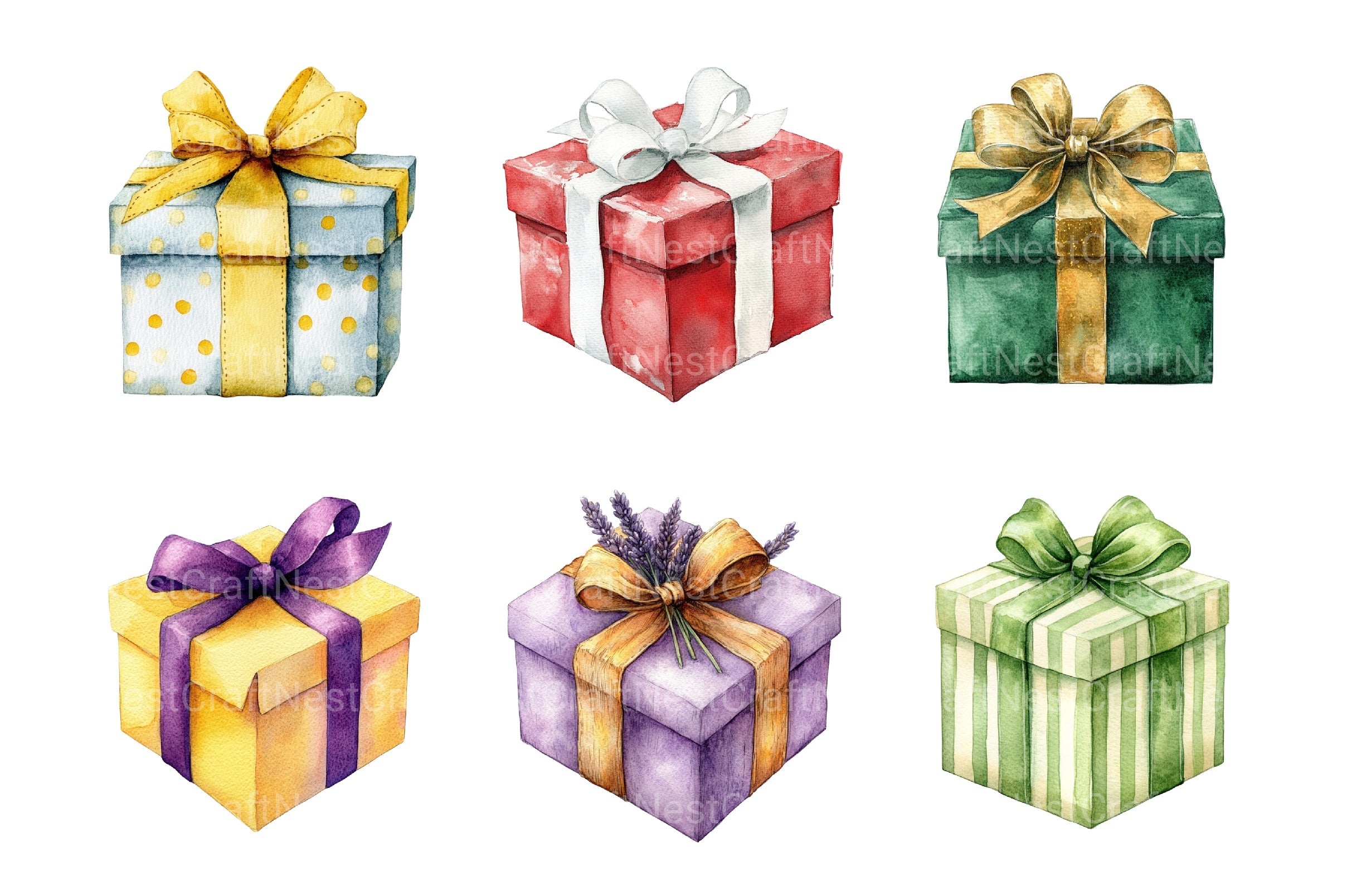 Christmas Presents Clip Art Bundle - CraftNest - Digital Crafting and Art