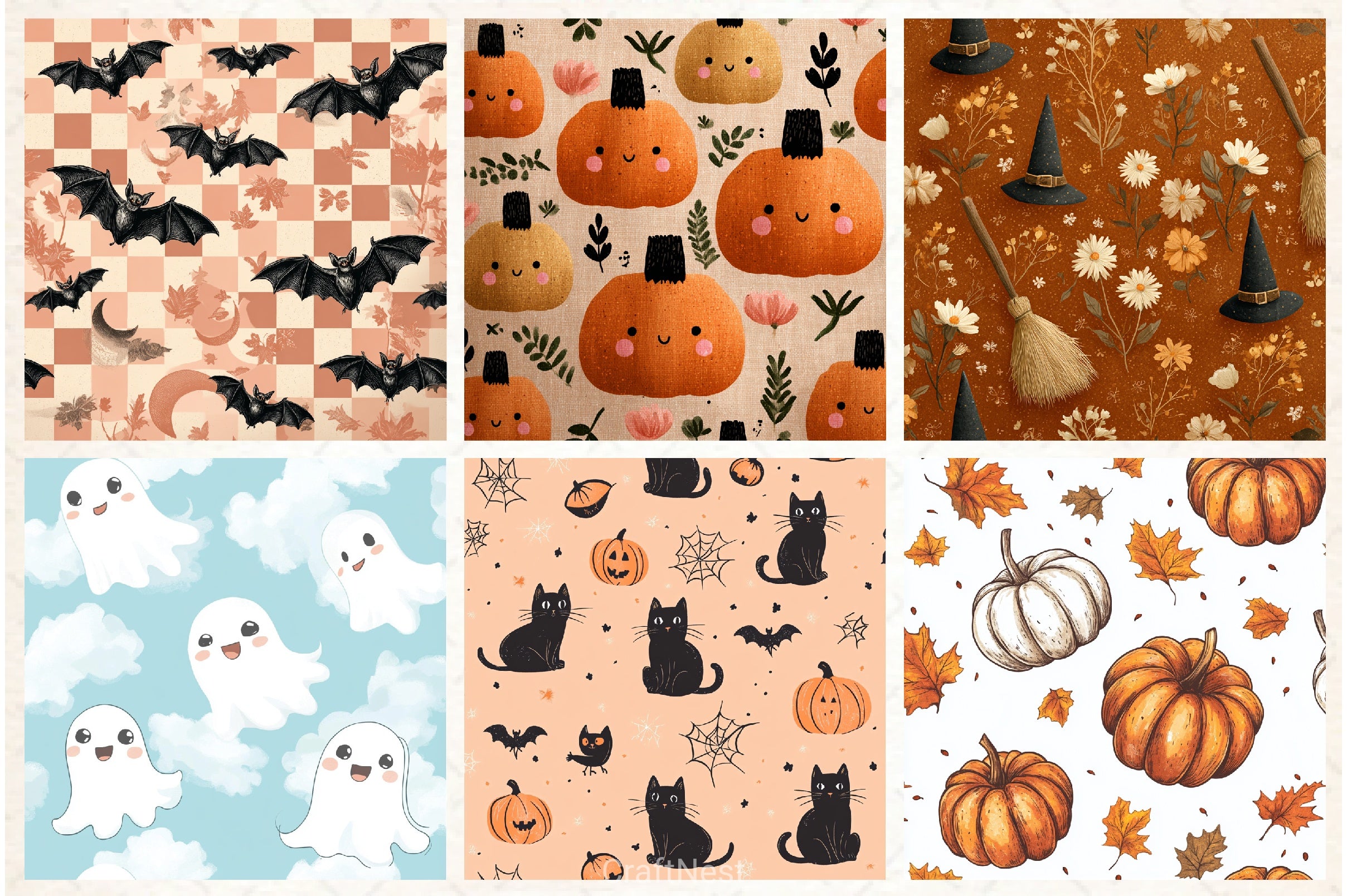 Halloween Digital Paper Pack 2 - CraftNest - Digital Crafting and Art