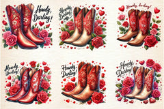 Cowboy Boots And Roses Clipart Bundle - CraftNest - Digital Crafting and Art