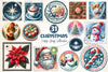 Christmas Stamps Clipart Bundle 2