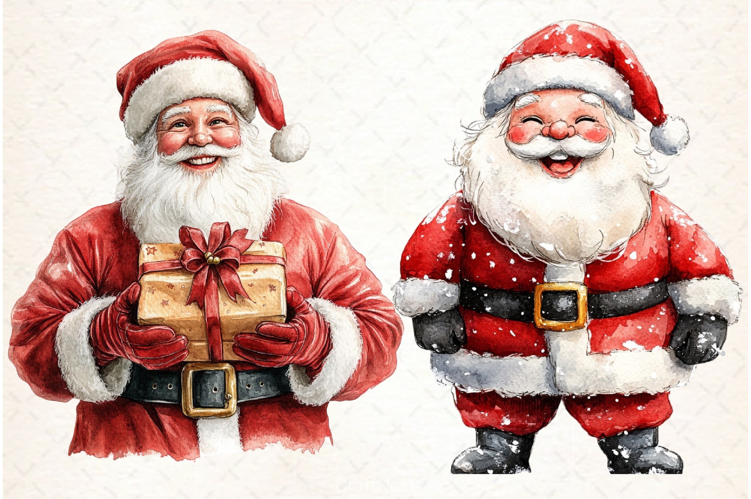 Christmas Santa Claus Clipart Bundle 4 - CraftNest - Digital Crafting and Art