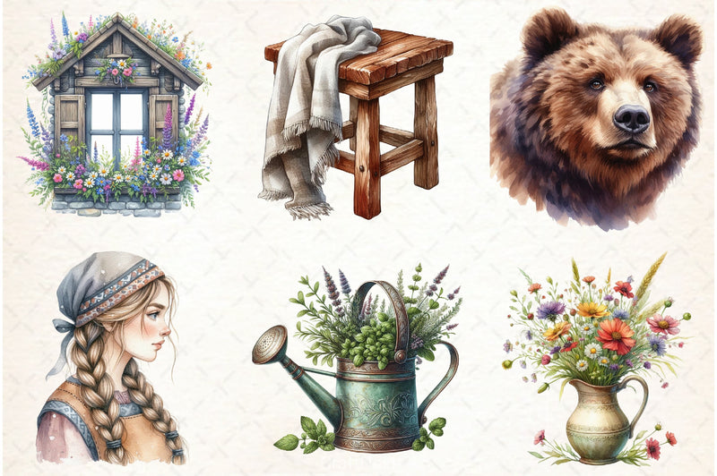 Nordic Summer Clipart Bundle - CraftNest - Digital Crafting and Art