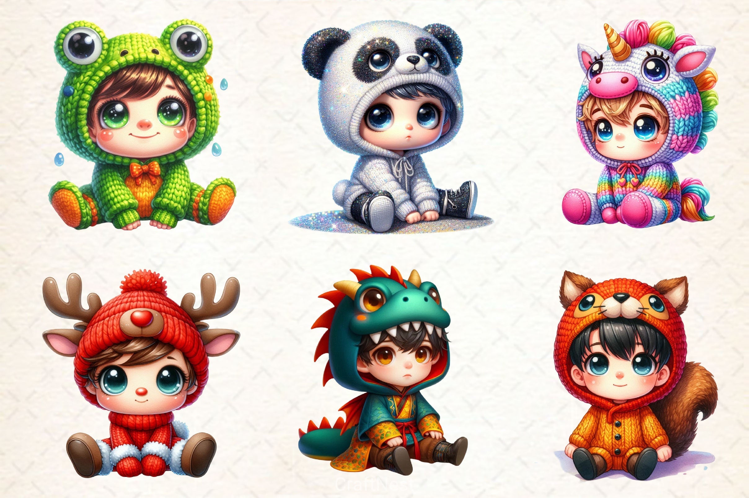 Baby Boy Little Boy Clipart Bundle - CraftNest - Digital Crafting and Art