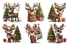 Funny Reindeer Christmas Clipart Bundle 7 - CraftNest - Digital Crafting and Art