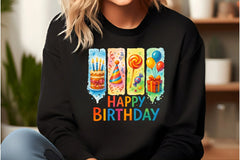 Happy Birthday Brushstroke Design Clipart Bundle - CraftNest - Digital Crafting and Art