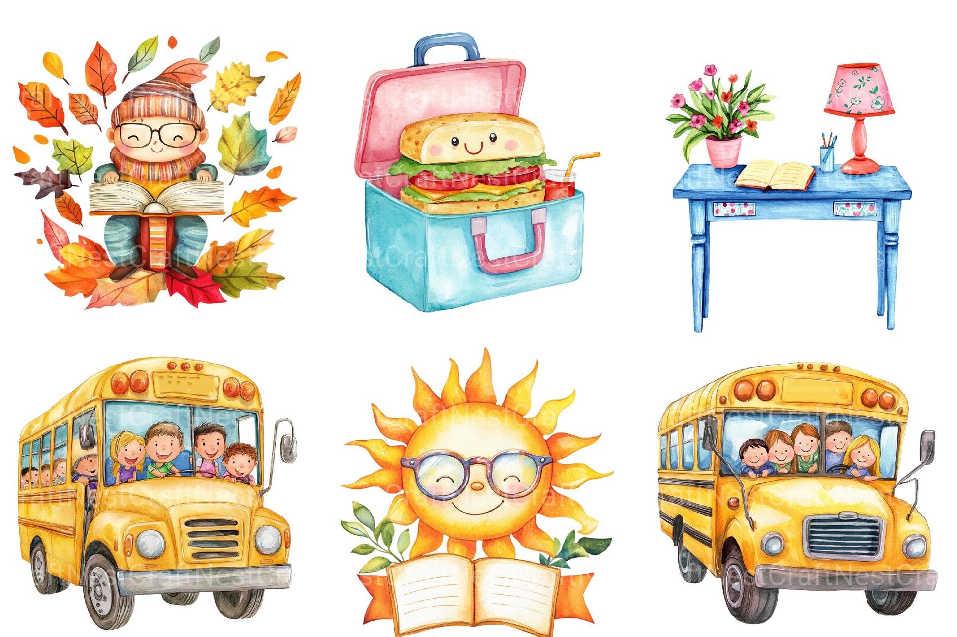 Back to School Sublimation Clipart - CraftNest - Digital Crafting and Art