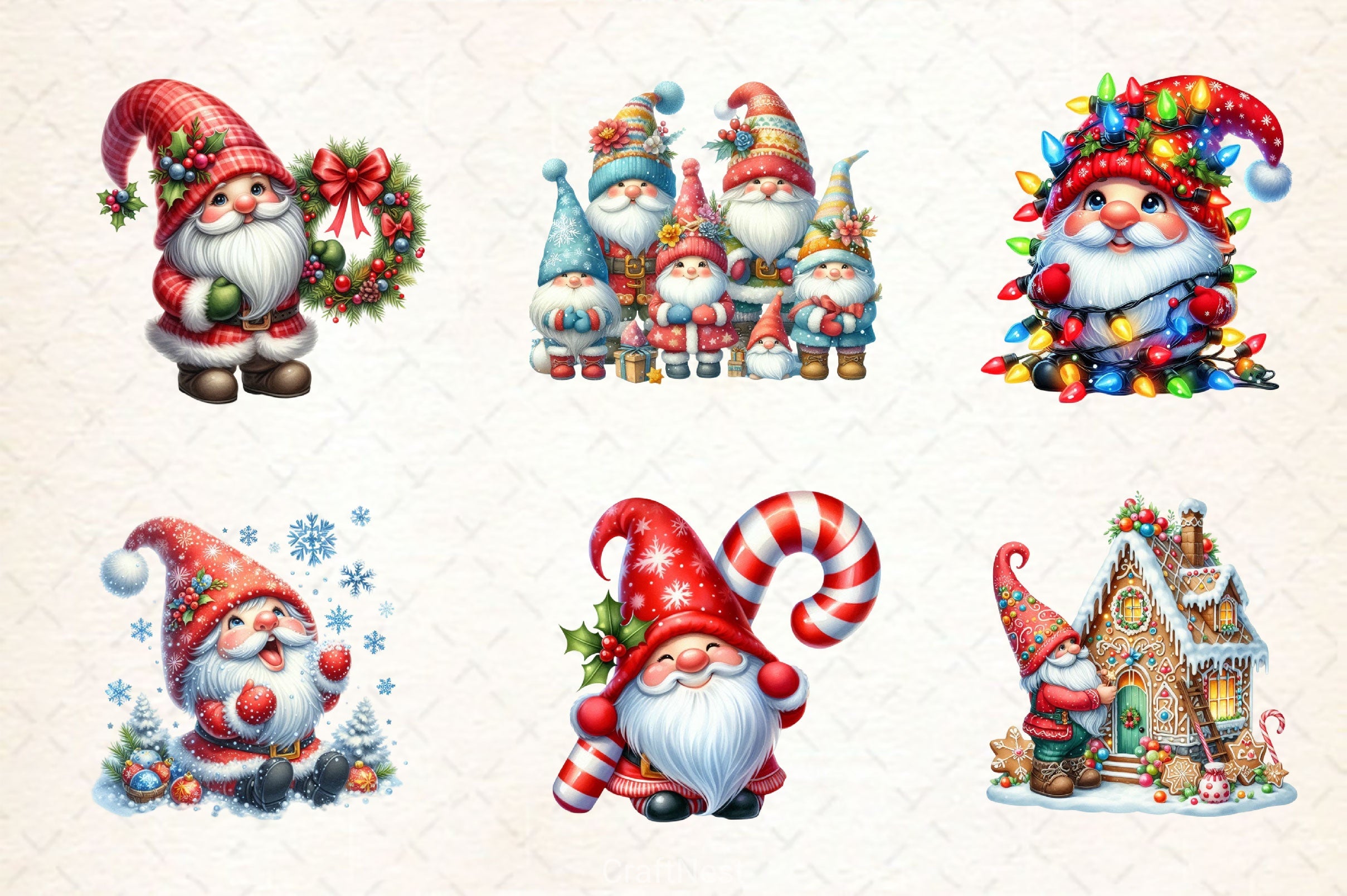 Winter Gnome Clipart Bundle - CraftNest - Digital Crafting and Art