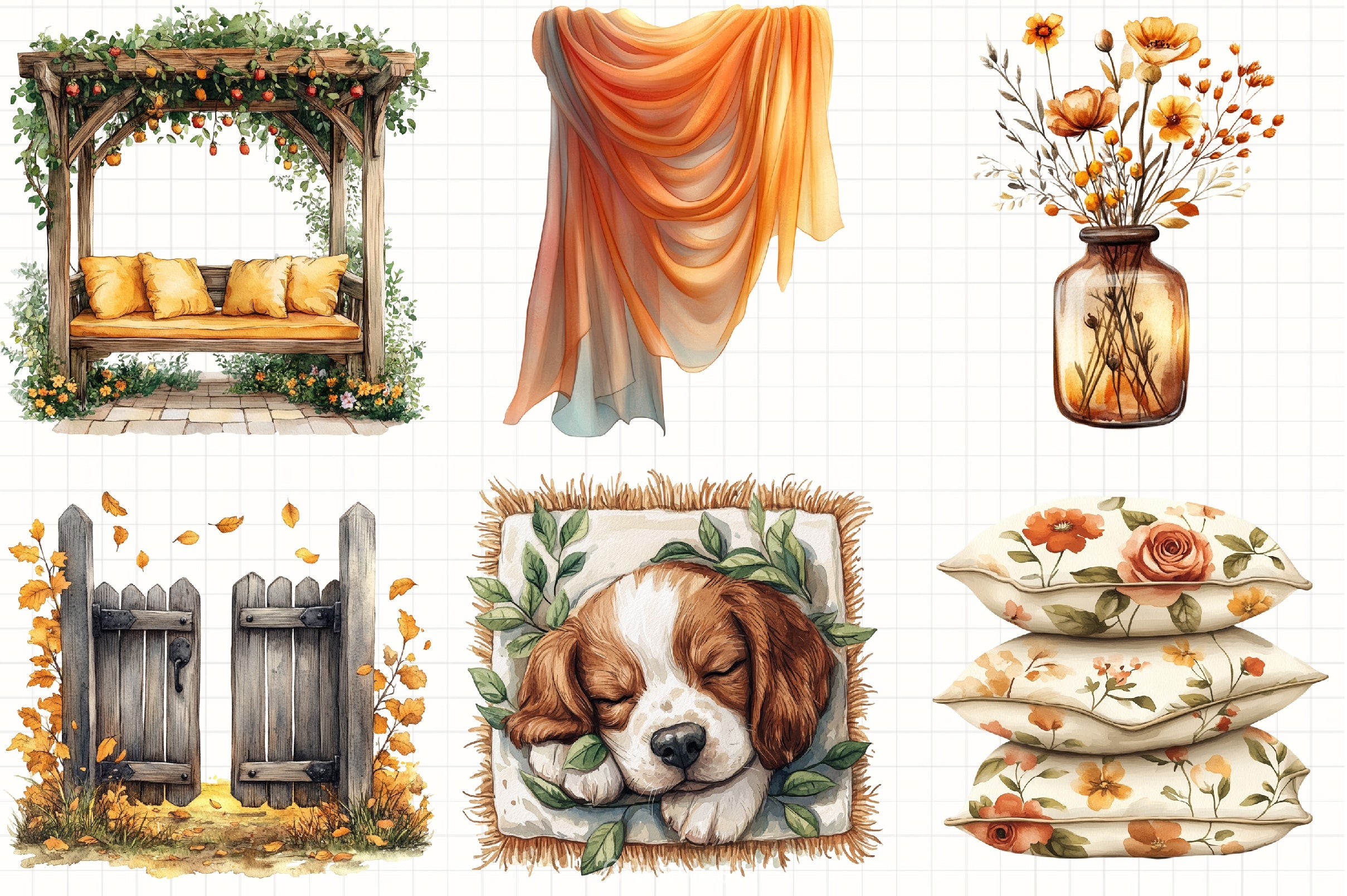 Autumn Set Clipart Bundle - CraftNest - Digital Crafting and Art