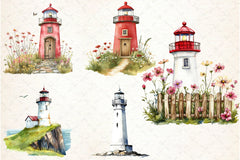 Summer Lighthouses Clipart Bundle - CraftNest - Digital Crafting and Art