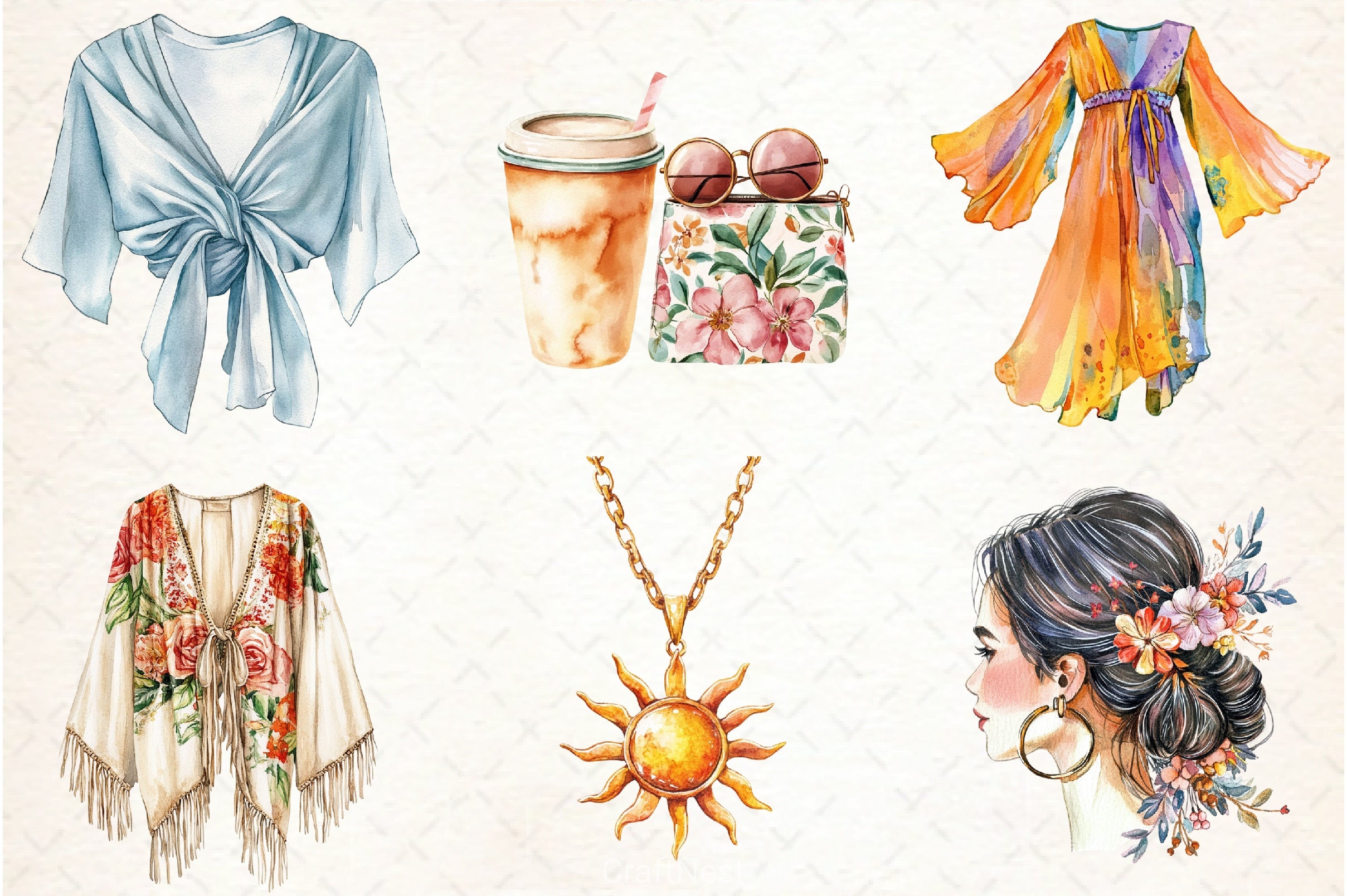 Summer Fashion Clipart Bundle - CraftNest - Digital Crafting and Art