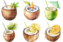 Coconut Drink Clipart - CraftNest - Digital Crafting and Art
