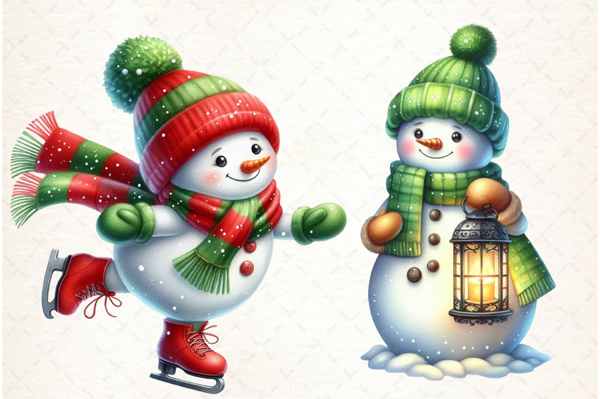 Christmas Snowman Clipart Bundle 18 - CraftNest - Digital Crafting and Art