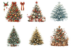 Festive Christmas Tree Clipart Bundle 2 - CraftNest - Digital Crafting and Art