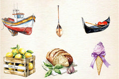 Antique Italian Summer Clipart Bundle 2 - CraftNest - Digital Crafting and Art