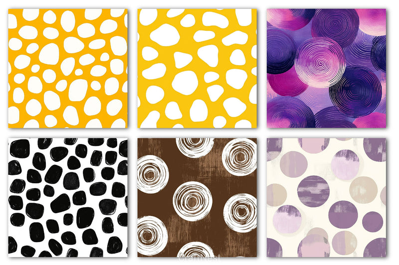 Abstract Circles Digital Paper - CraftNest - Digital Crafting and Art