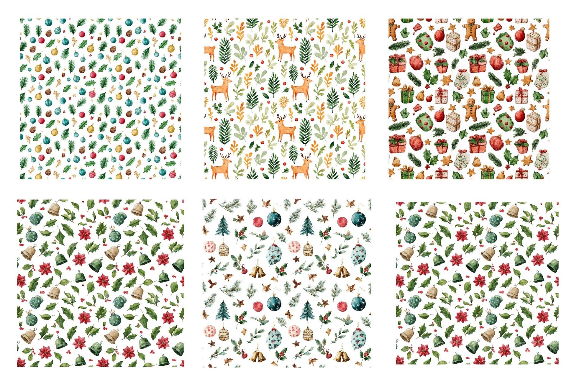 Christmas Seamless Pattern Background Digital Paper - CraftNest - Digital Crafting and Art