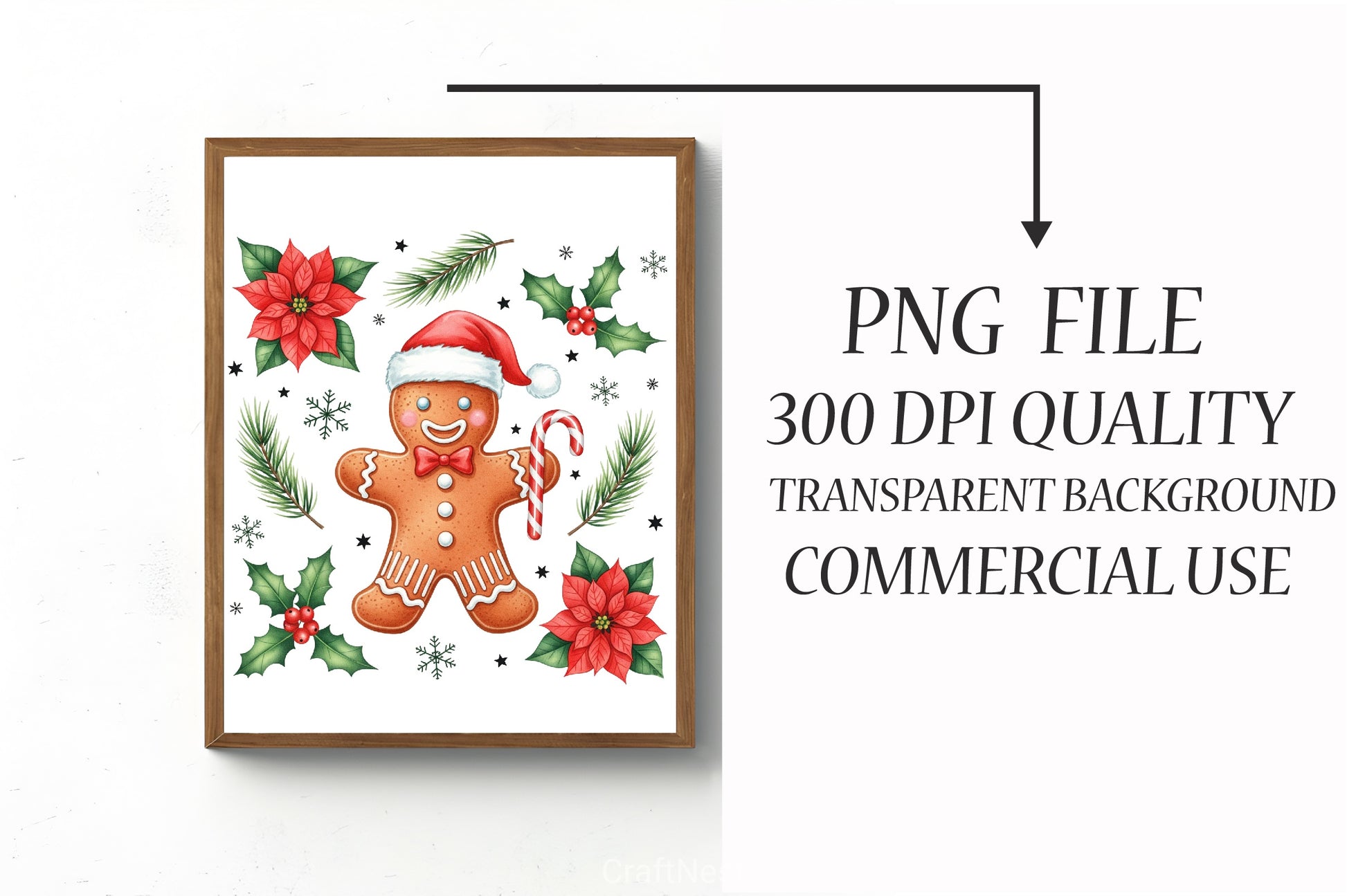Retro Gingerbread Cookie Clipart Bundle - CraftNest - Digital Crafting and Art