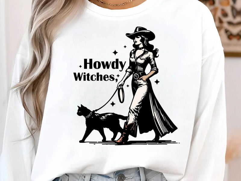 Howdy Witches Vintage Halloween Clipart Bundle - CraftNest - Digital Crafting and Art