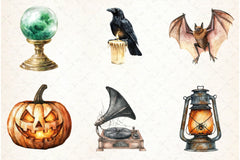 Cozy Spooky Halloween Clipart Bundle - CraftNest - Digital Crafting and Art