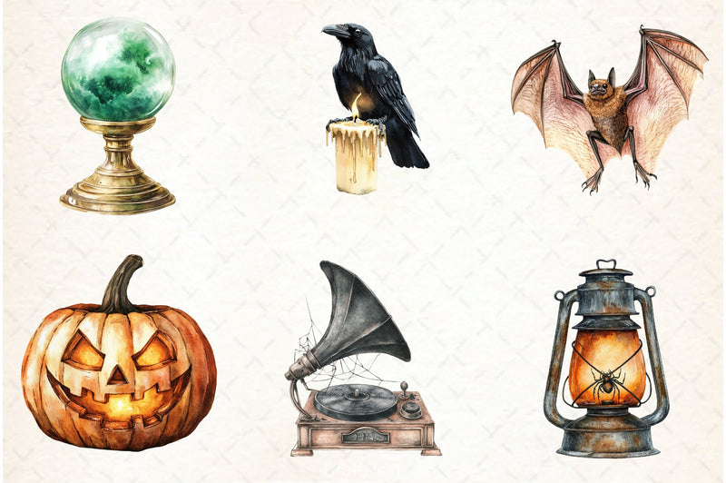 Cozy Spooky Halloween Clipart Bundle - CraftNest - Digital Crafting and Art