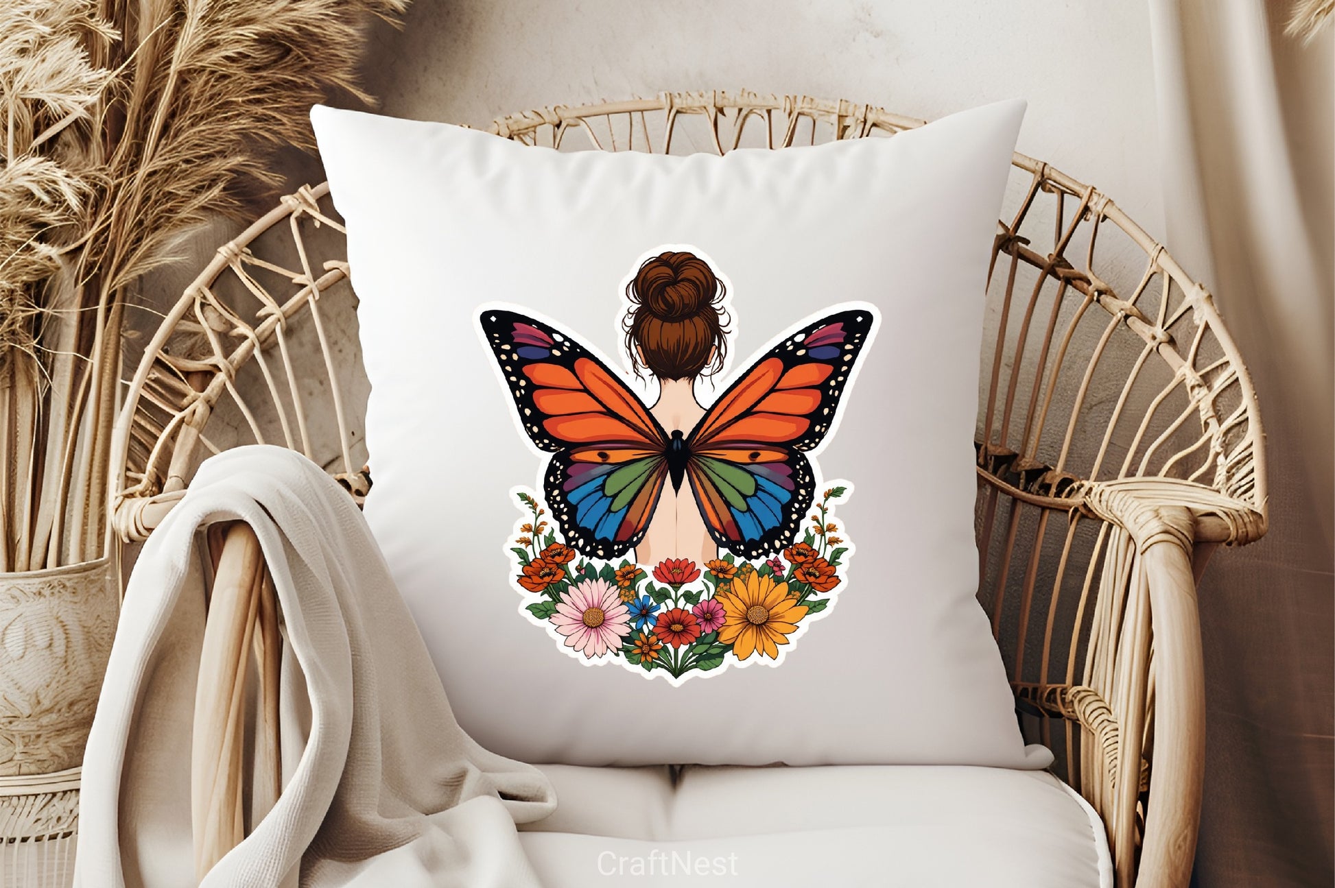 Butterfly Flowers Clipart Bundle 3 - CraftNest - Digital Crafting and Art